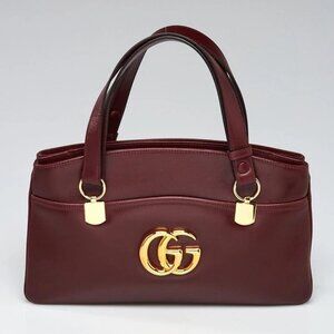 Gucci Burgundy Leather Arli Shoulder Bag